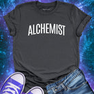 Alchemist dark grey t-shirt for transformation and personal alchemy.