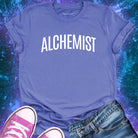 Alchemist purple t-shirt for transformation and personal alchemy.