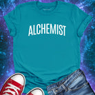 Alchemist turquoise t-shirt for transformation and personal alchemy.