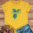 Breathe yellow t-shirt for mindfulness and presence.