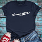Navy compassion t-shirt.