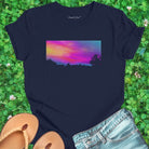 Navy t-shirt for daybreak whispers first light sky messages dawn truth spiritual listening