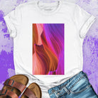 Layered desert rock formations white t-shirt for desert patience time composition stone symphony erosion beauty spiritual