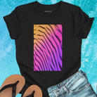 Flowing wave patterns etched in sand black t-shirt for water signature sand memory imprint flow spiritual marking