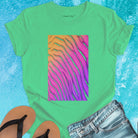 Flowing wave patterns etched in sand green t-shirt for water signature sand memory imprint flow spiritual marking