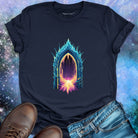 Ember portal in navy t-shirt for shadow work.