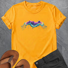 Glowing ancient volcano gold t-shirt for creative fire core power earth shaping spiritual strength