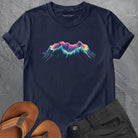 Glowing ancient volcano navy t-shirt for creative fire core power earth shaping spiritual strength