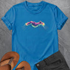 Glowing ancient volcano blue t-shirt for creative fire core power earth shaping spiritual strength