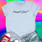 Found Soul® light to dark light blue t-shirt for courage and going inward.