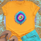 Vibrant spiral ring yellow t-shirt for life rings spiral growth outward expansion shifting center spiritual becoming
