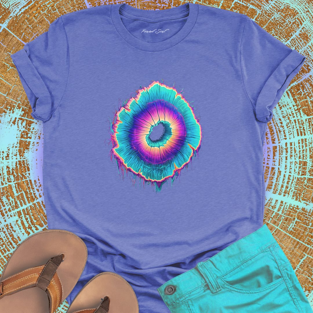 Vibrant spiral ring purple t-shirt for life rings spiral growth outward expansion shifting center spiritual becoming
