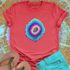 Vibrant spiral ring red t-shirt for life rings spiral growth outward expansion shifting center spiritual becoming