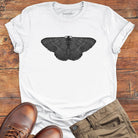 Detailed moth with intricate wings white t-shirt for moon navigation phase trust adaptive flight spiritual change