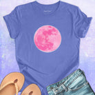 Pink moon purple t-shirt for lunar cycles and moon gazers.