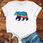 Bear silhouette on white t-shirt for roaming wild movement sovereign soul nature freedom