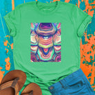 Shell pattern in vibrant gradient tones green t-shirt for turtle wisdom time marking sacred protection spiritual softness